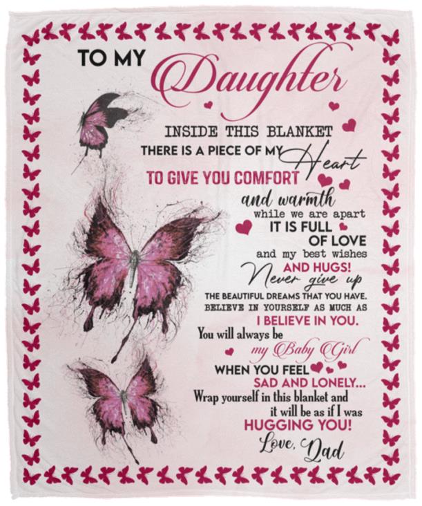 To My Daughter from Dad - Plush Fleece Blankets