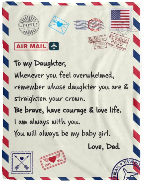 To My Daughter from Dad - Cozy Plush Fleece Blanket