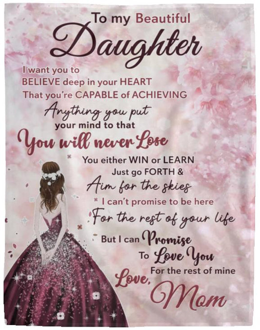 To My Daughter from Mom - Cozy Plush Fleece Blanket