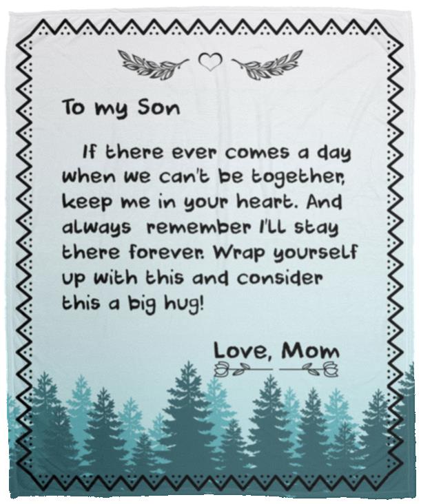 To My Son from Mom - Plush Fleece Blanket