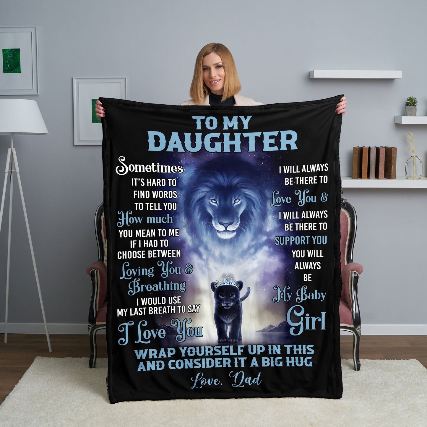 To My Daughter from Dad- Cozy Plush Fleece Blanket