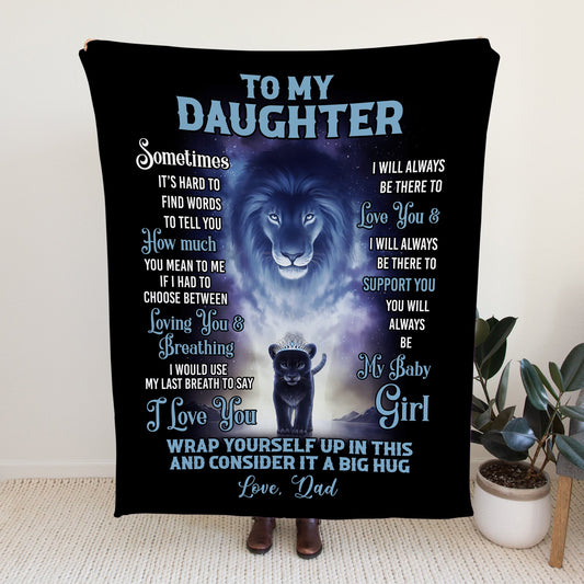To My Daughter from Dad- Cozy Plush Fleece Blanket