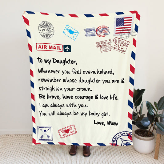 To My Daughter from Mom - Cozy Plush Fleece Blanket