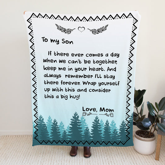 To My Son from Mom - Plush Fleece Blanket