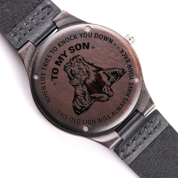 To My Son Engraved Wooden
