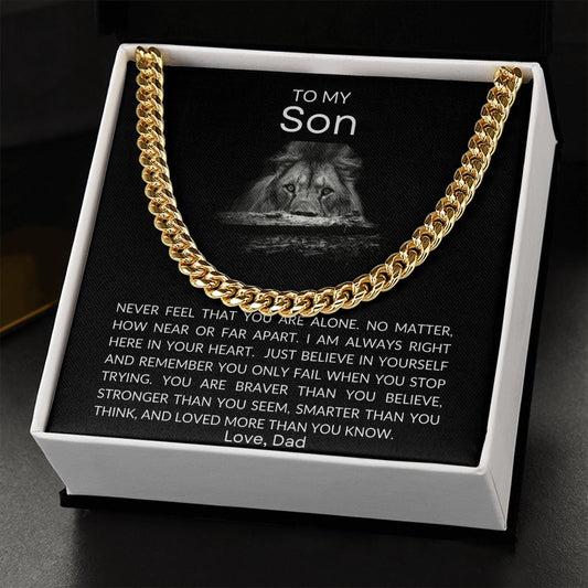 To My Son from Dad | Cuban Link Chain