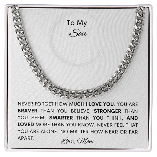 To My Son for Mom | Cuban Link Chain