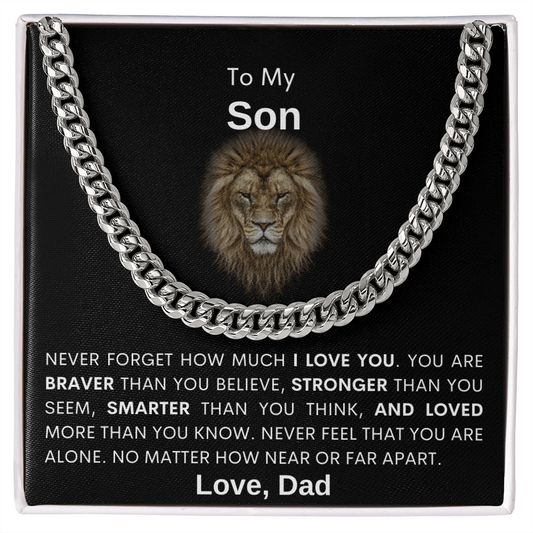 To My Son from Dad |  Cuban Link Chain