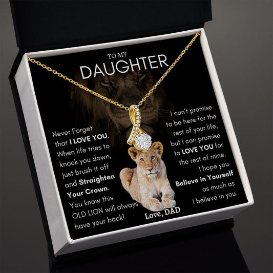 To My Daughter from Dad | Alluring Beauty Necklace (Straighten Your Crown)