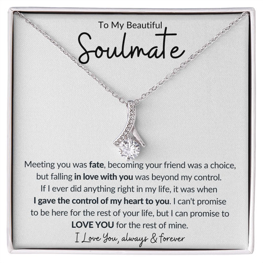 To My Beautiful Soulmate | Alluring Beauty Infinite Necklace | Meeting you was Fate