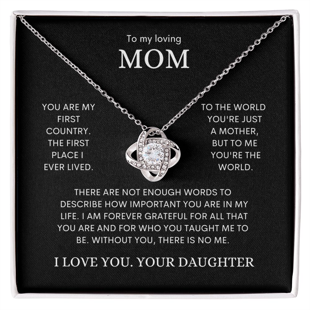 To Mom from Your Daughter | Love Knot Necklace