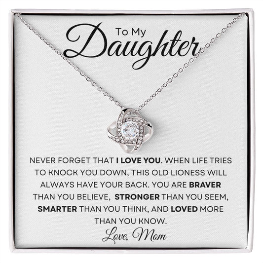 To My Daughter from Mom | Love Knot Necklace