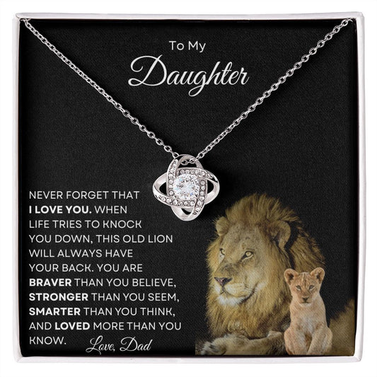 To My Daughter from Dad | Love Knot Necklace