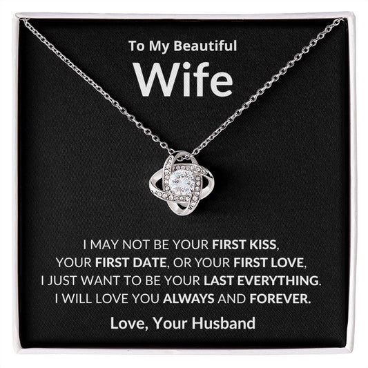 To My Beautiful Wife from Your Husband | Love Knot Necklace