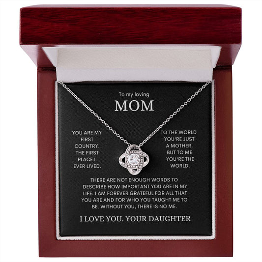 To Mom from Your Daughter | Love Knot Necklace