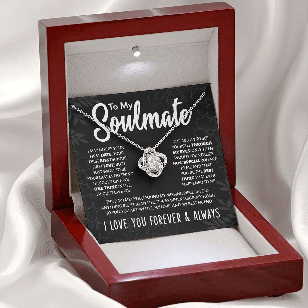 [Almost Sold Out] To My Soulmate | | My Love & Best Friend | Love Knot Necklace