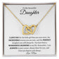 To My Beautiful Daughter from Mom | Interlocking Hearts Necklace