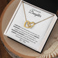 To My Beautiful Daughter from Mom | Interlocking Hearts Necklace