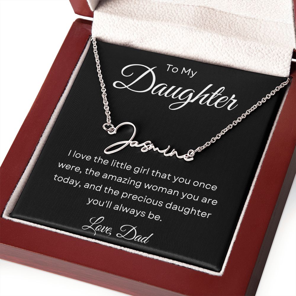 To My Daughter from Dad | Signature Style Name Necklace