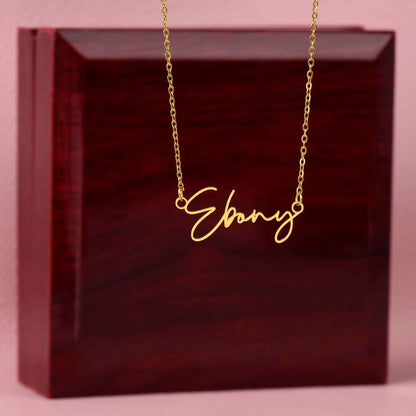 Signature Personalized Name Necklace Gold or Silver