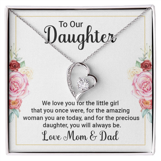 To Our Daughter from Mom & Dad | Forever Love Necklace | We love you