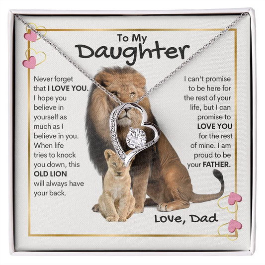To My Daughter from Dad | Forever Love Necklace | Never forget that I Love You.