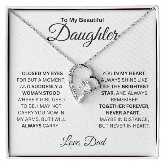 To My Beautiful Daughter from Dad | Forever Love Necklace