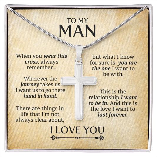 [Almost Sold Out] To My Man | Stainless Steel Cross Necklace