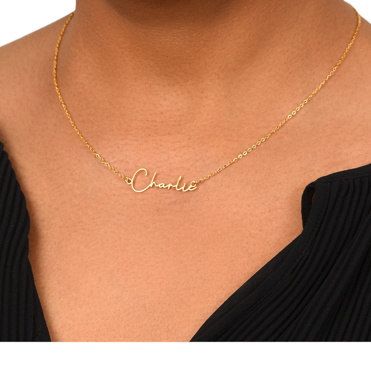 Signature Personalized Name Necklace Gold or Silver